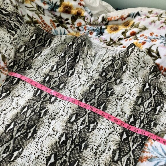 Anna Melani Linen Tunic Dress Womens M Snake Animal Print Made in Italy - Picture 7 of 10